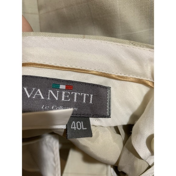 Vanetti Men's 2-Piece Light Grey Pinstripe Suit Jacket 46L Pants 40L - Picture 13 of 15